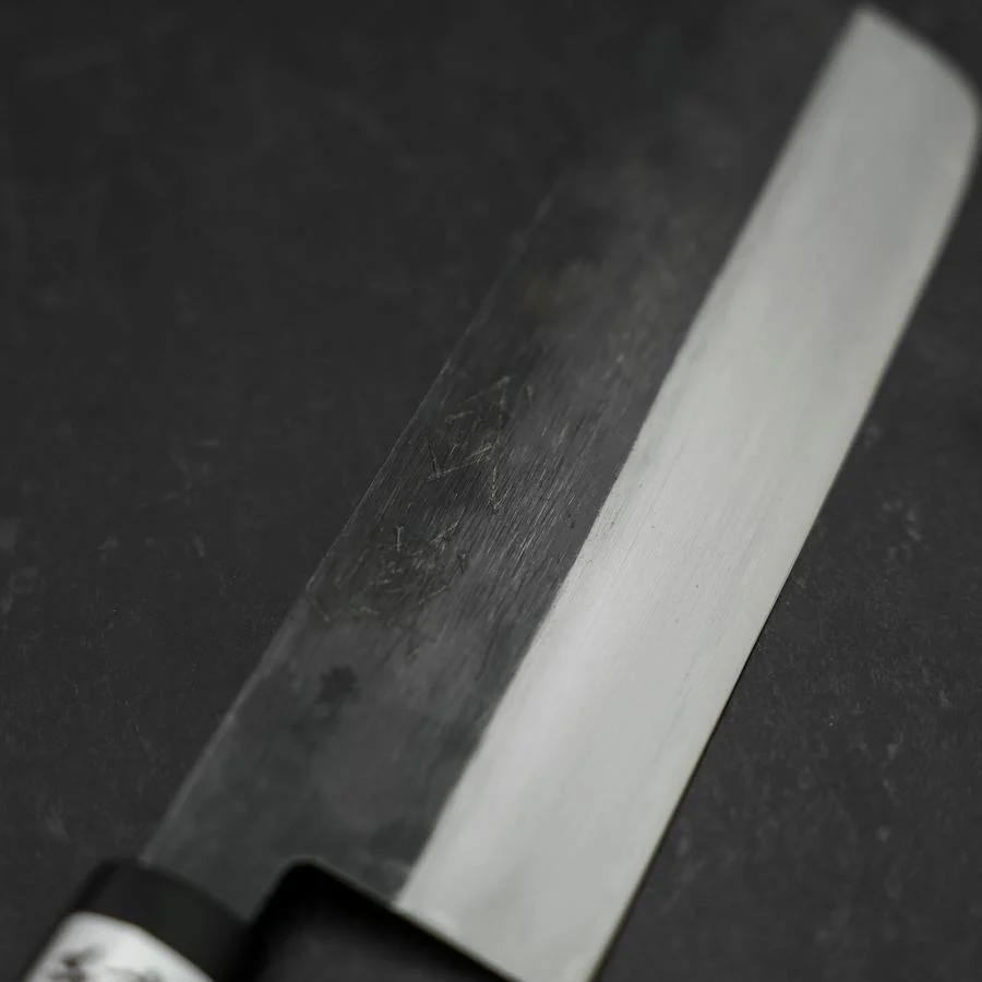 Nakiri Blue Steel #2 Kurouchi Magnolienholz Griff 165mm - Image 3