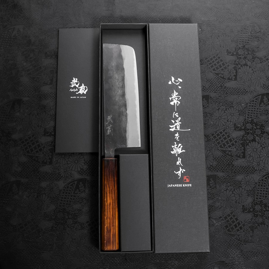 Nakiri Blue Steel #2 Kurouchi Sumi Urushi Griff 165mm - Image 8
