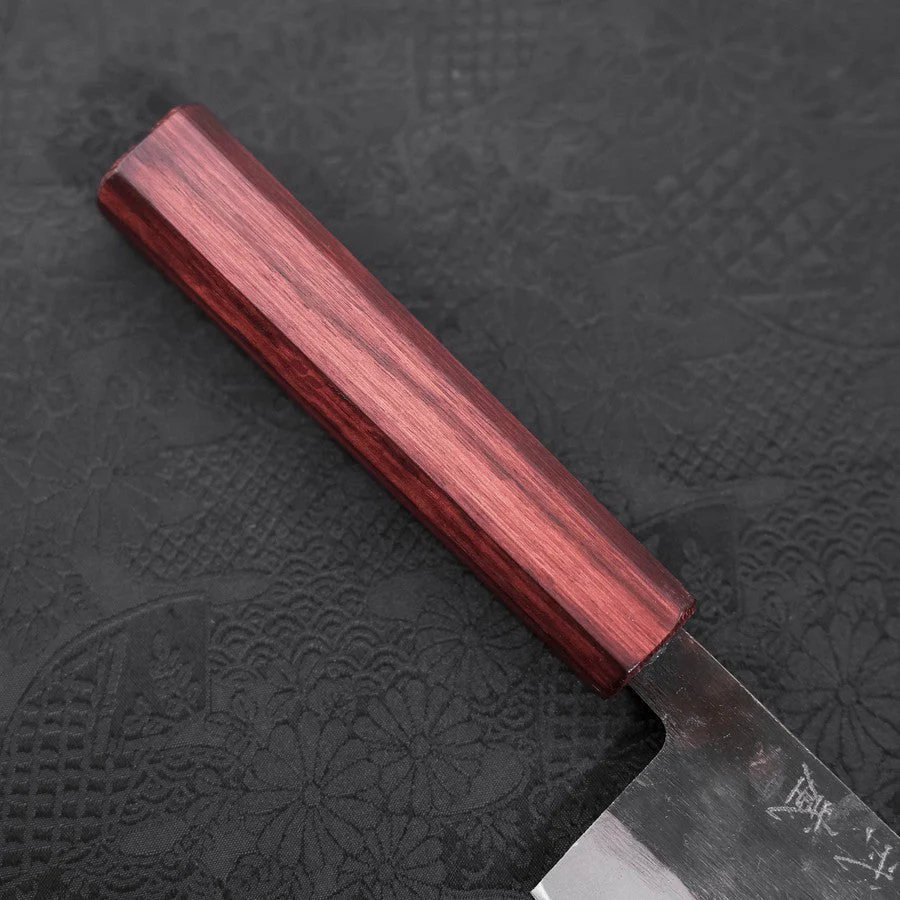 Nakiri Blue Steel #2 Kurouchi Lila Urushi Griff 165mm - Image 6