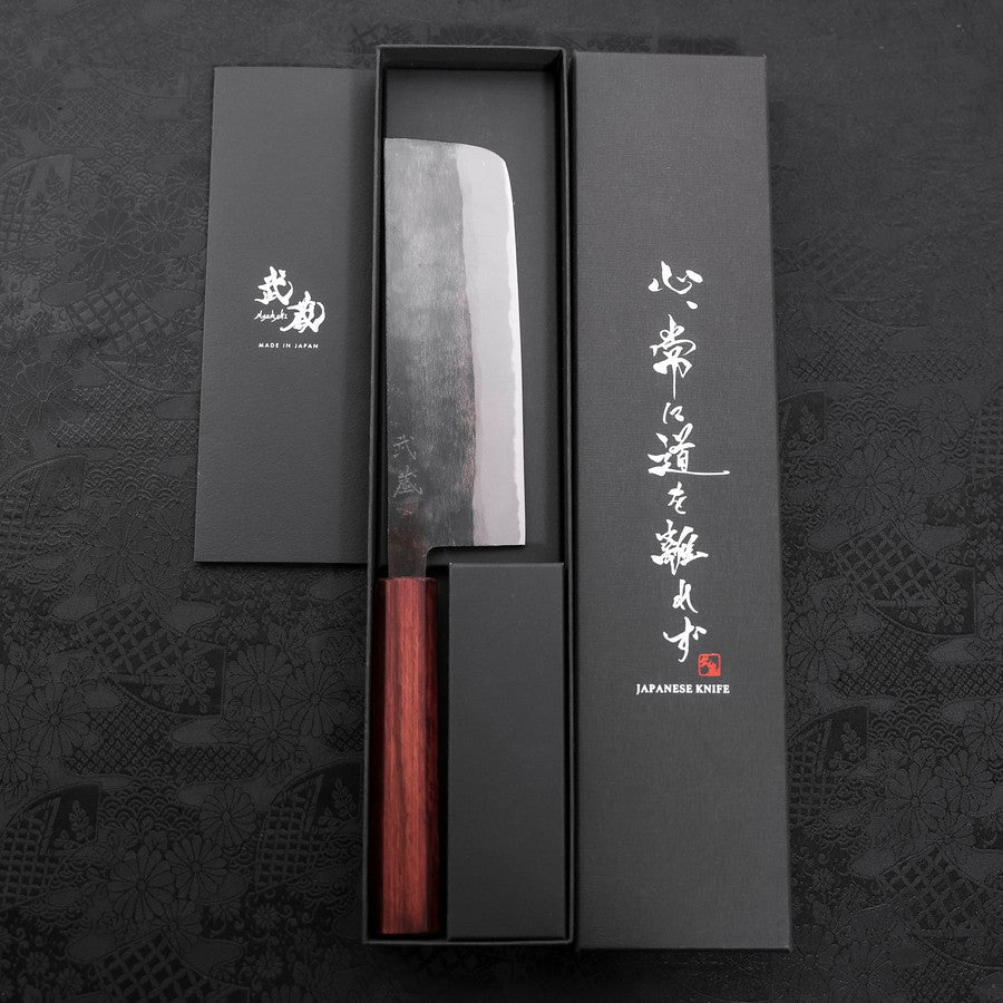 Nakiri Blue Steel #2 Kurouchi Lila Urushi Griff 165mm - Image 8