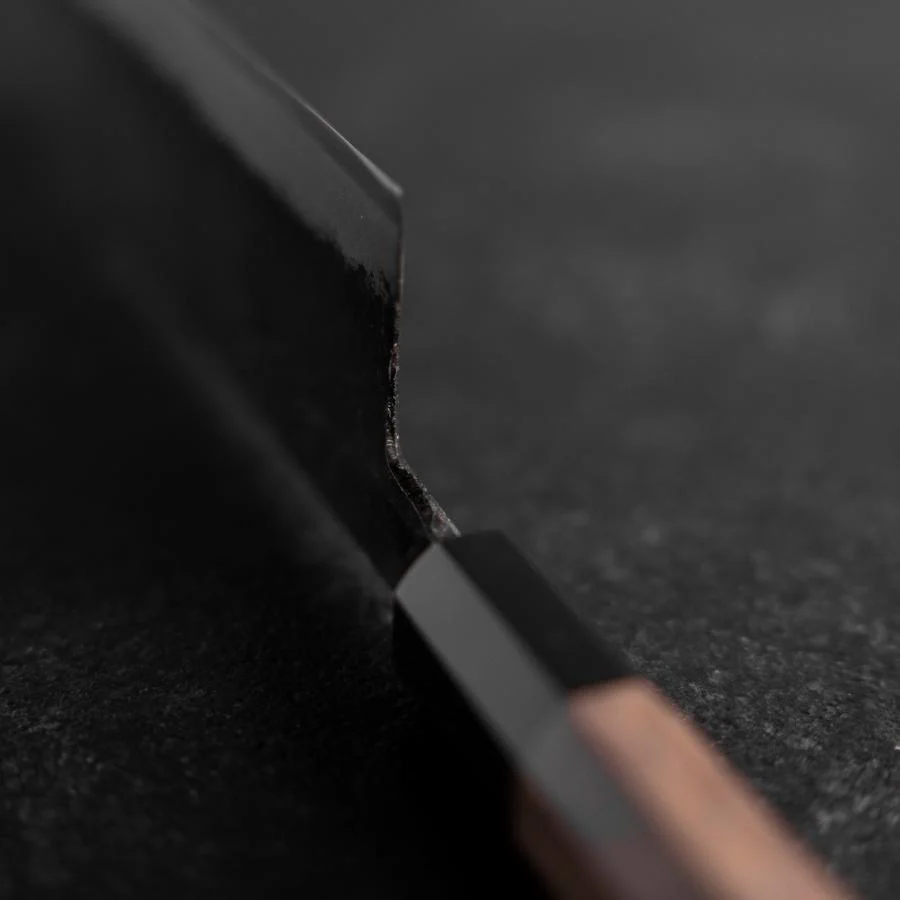 Nakiri Blue Steel #2 Kurouchi Walnussholz Griff 165mm - Image 4