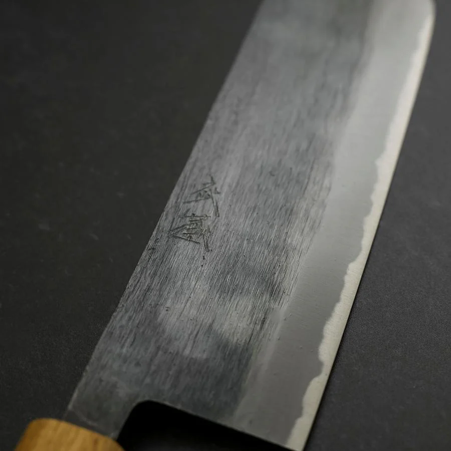 Nakiri Blue Steel #2 Kurouchi Yaki Urushi Griff 165mm - Image 3