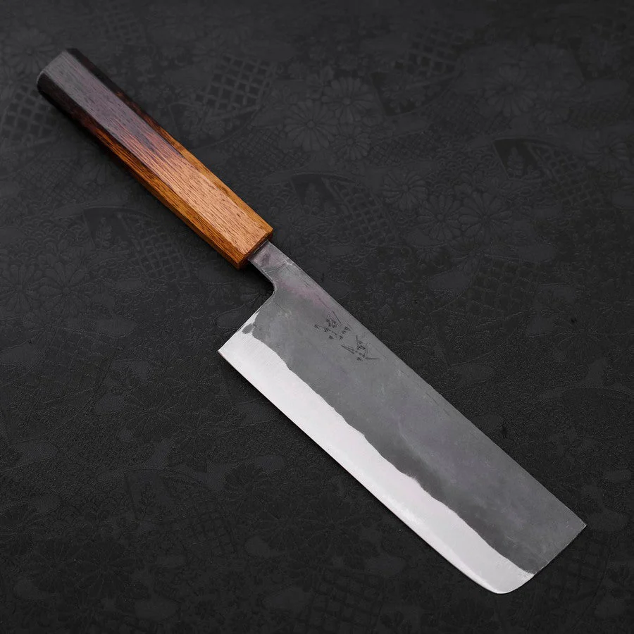 Nakiri Blue Steel #2 Kurouchi Yaki Urushi Griff 165mm