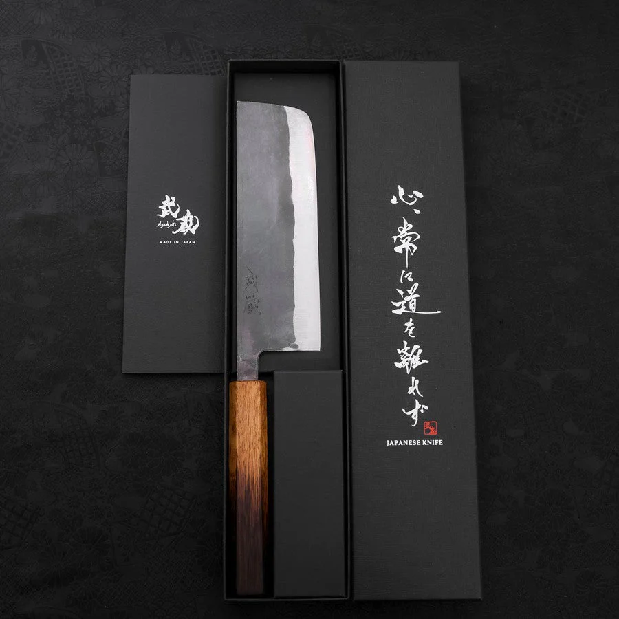 Nakiri Blue Steel #2 Kurouchi Yaki Urushi Griff 165mm - Image 8