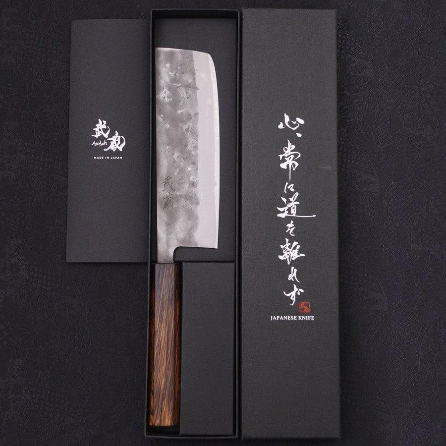 Nakiri Blue Steel #2 Nashiji Sumi Urushi Griff 165mm - Image 8