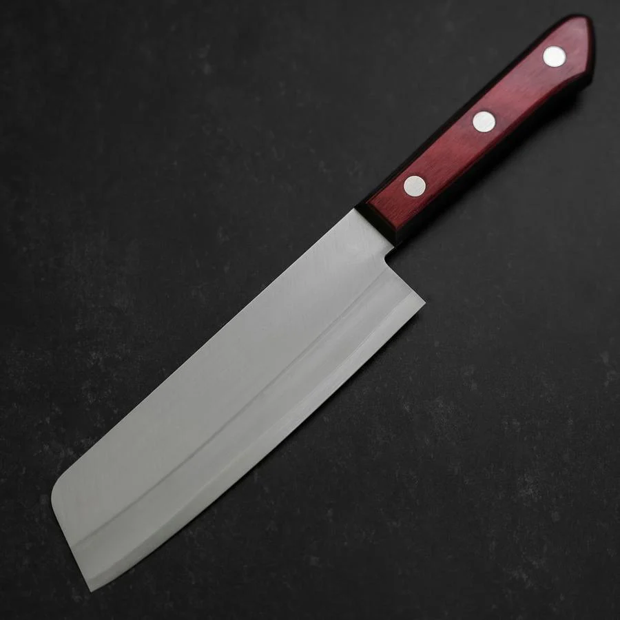 Nakiri Blue Super Edelstahlummantelung Poliert Schwarz-Roter Westlicher Griff 160mm - Image 2