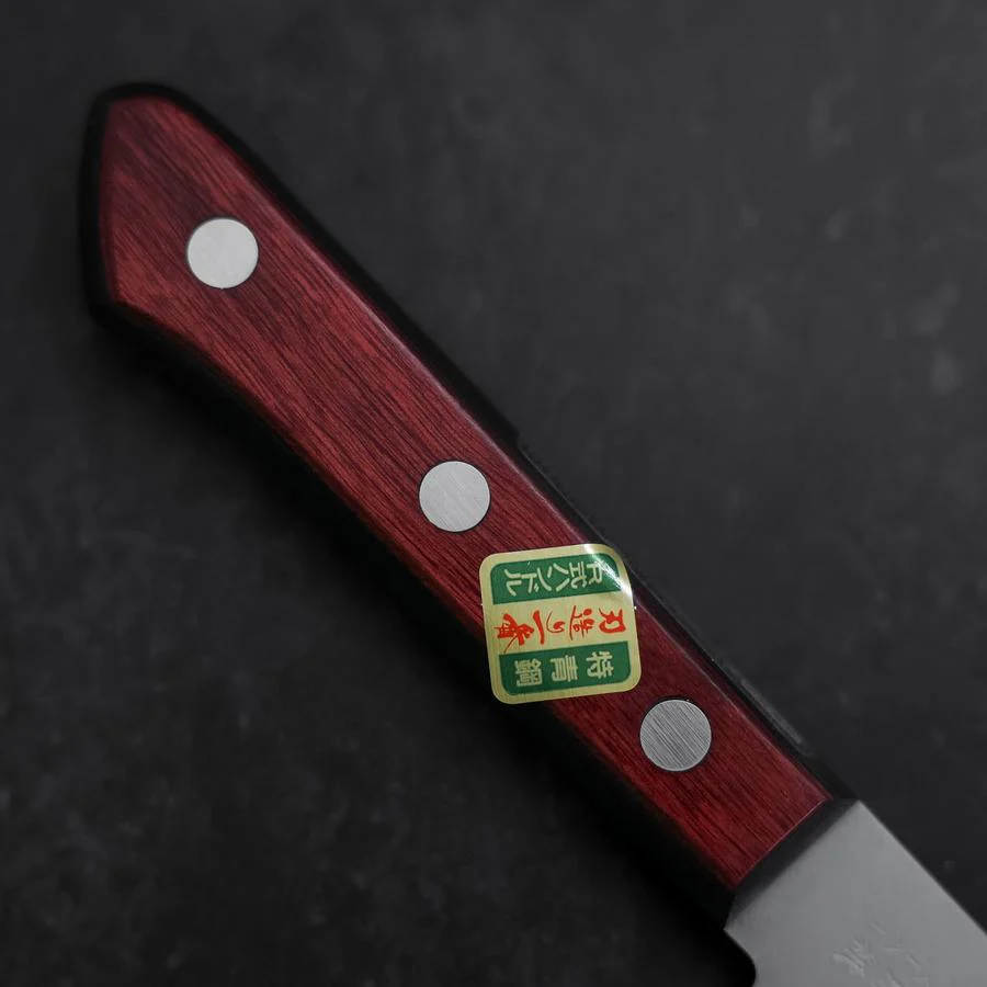 Nakiri Blue Super Edelstahlummantelung Poliert Schwarz-Roter Westlicher Griff 160mm - Image 6