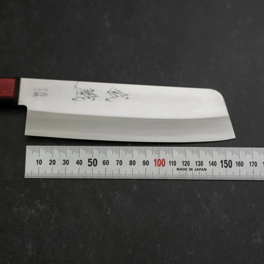 Nakiri Blue Super Edelstahlummantelung Poliert Schwarz-Roter Westlicher Griff 160mm - Image 7
