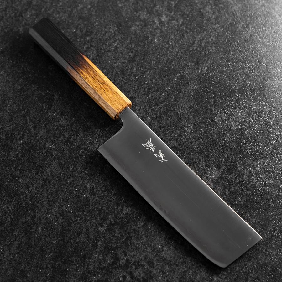 Nakiri Blue Super Poliert Yaki Urushi Griff 165mm