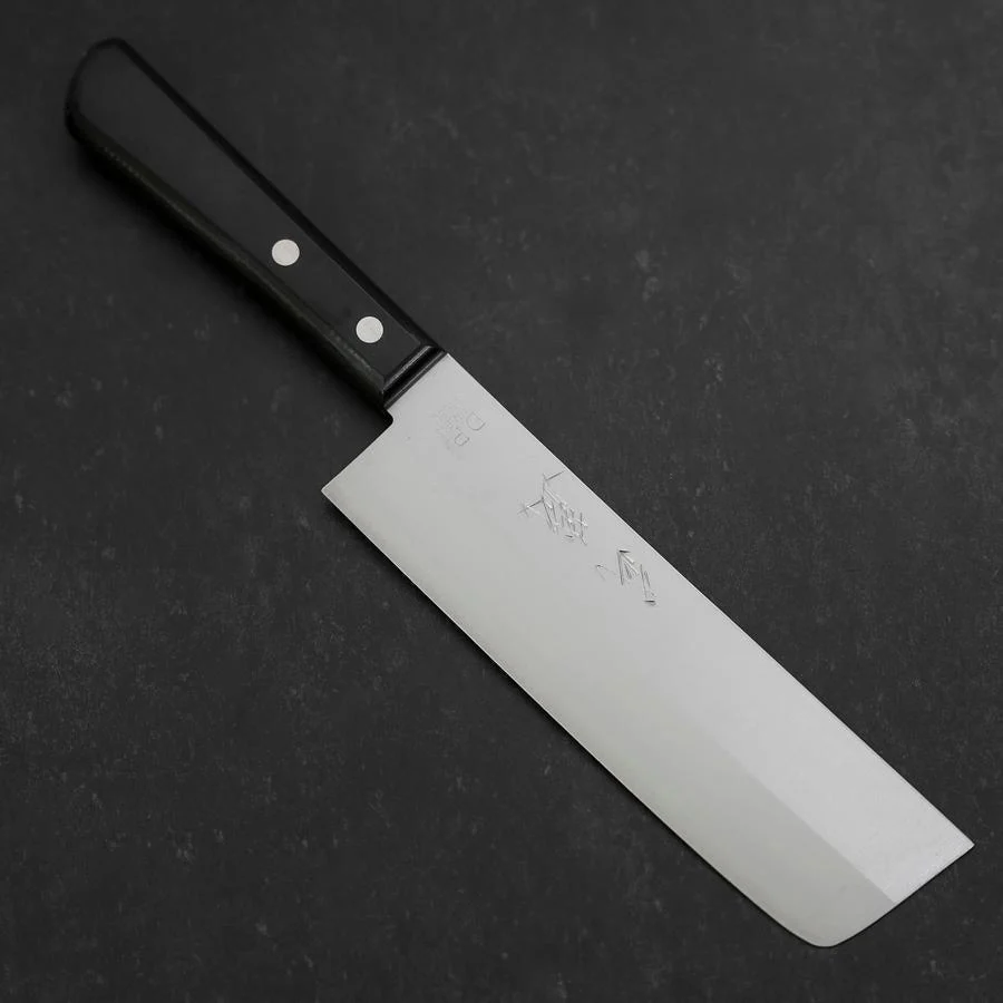 Nakiri Chromax Poliert Schwarzer Westlicher Griff  165mm