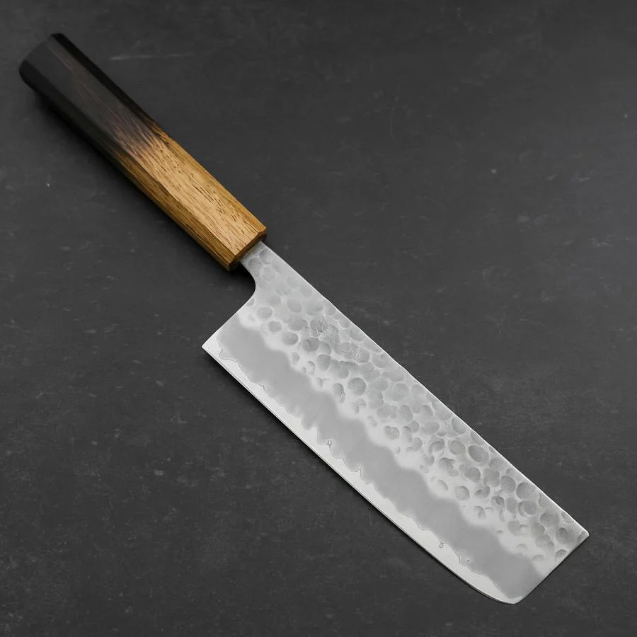 Nakiri Edelstahlummantelung White Steel #2 Tsuchime Yaki Urushi Griff 165mm