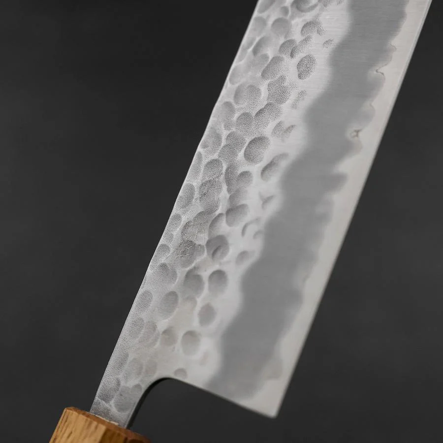 Nakiri Edelstahlummantelung White Steel #2 Tsuchime Yaki Urushi Griff 165mm - Image 3