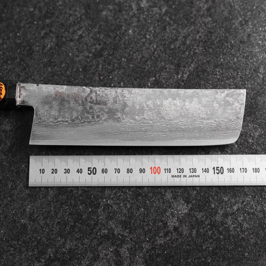 Nakiri SG-2 Schwarzer Damast Büffelhorn und Ebenholz Griff 165mm mit Holzbox - Image 7