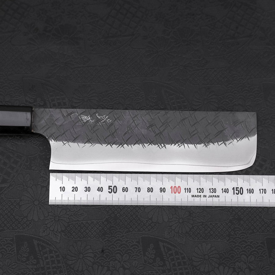 Nakiri SG-2 Kurouchi Tsuchime Büffelhorn und Ebenholz Griff 170mm - Image 7