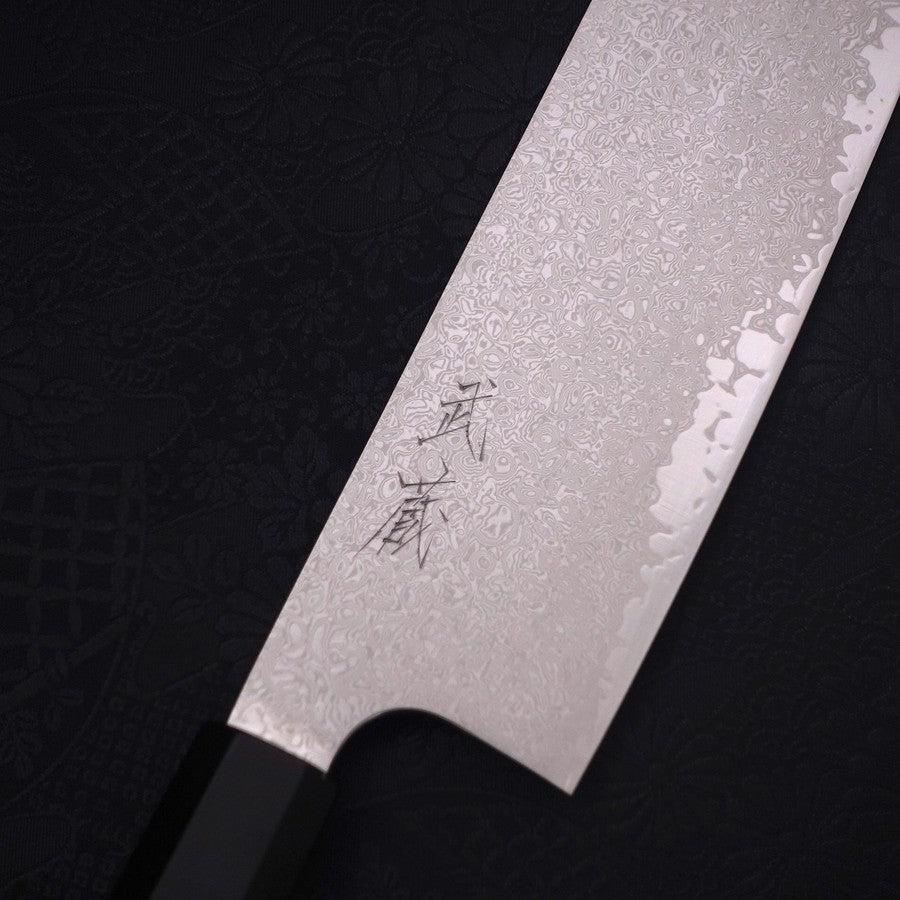 Nakiri Silver Steel #3 Damast Büffelhorn und Ebenholz Griff 165mm - Image 3