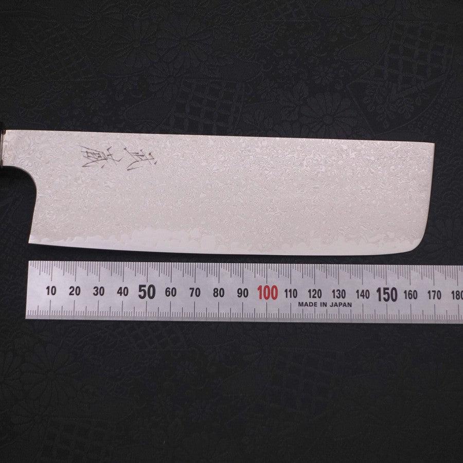 Nakiri Silver Steel #3 Damast Büffelhorn und Ebenholz Griff 165mm - Image 7