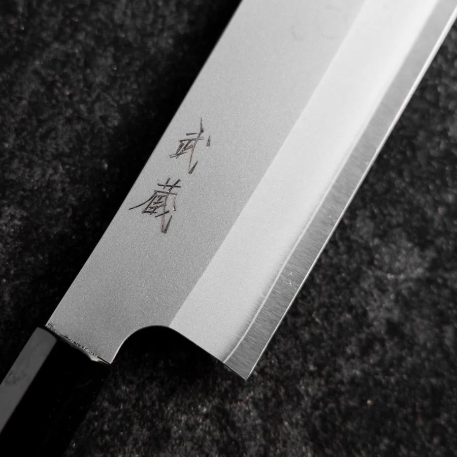 Nakiri Silver Steel #3 Kasumi Büffelhorn und Walnussholz Griff 165mm - Image 3