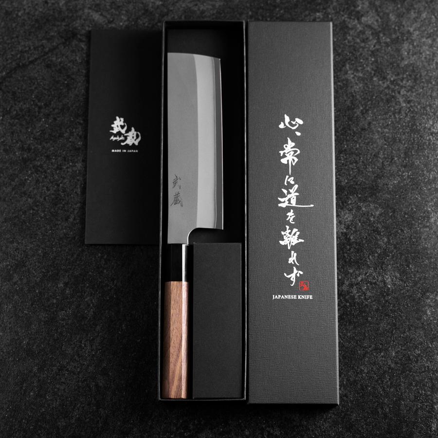 Nakiri Silver Steel #3 Kasumi Büffelhorn und Walnussholz Griff 165mm - Image 8