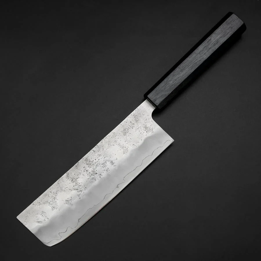 Nakiri Silver Steel #3 Nashiji Washi Blauer Urushi Griff 165mm - Image 2
