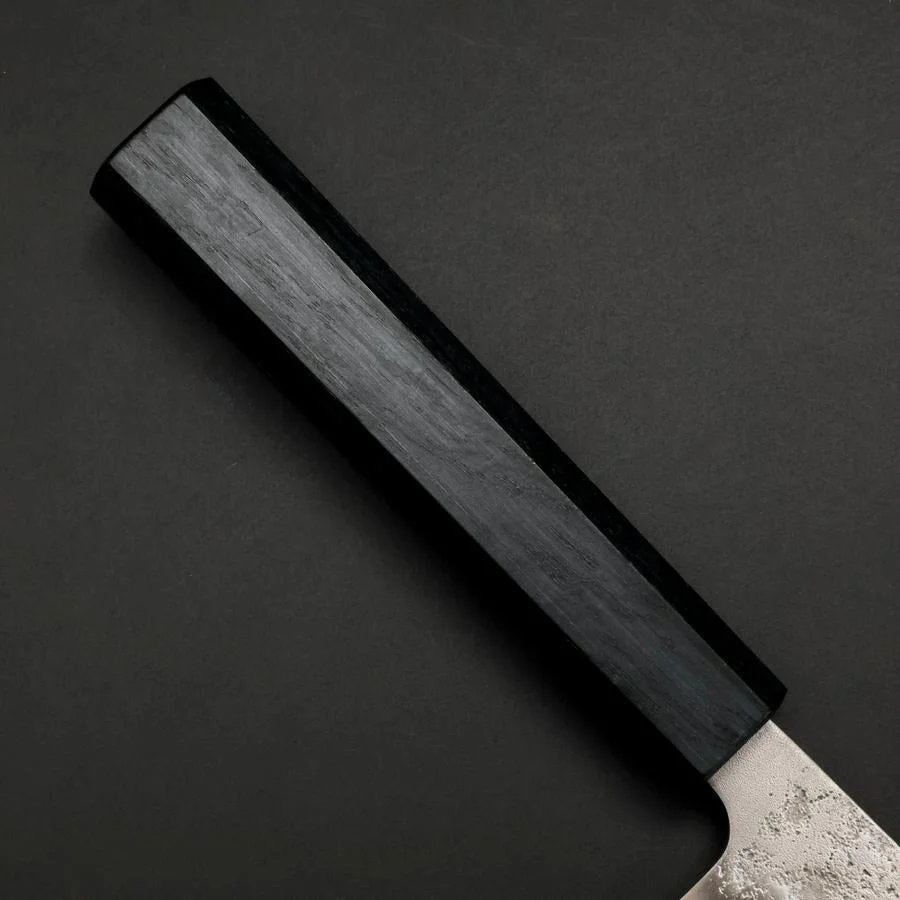 Nakiri Silver Steel #3 Nashiji Washi Blauer Urushi Griff 165mm - Image 6