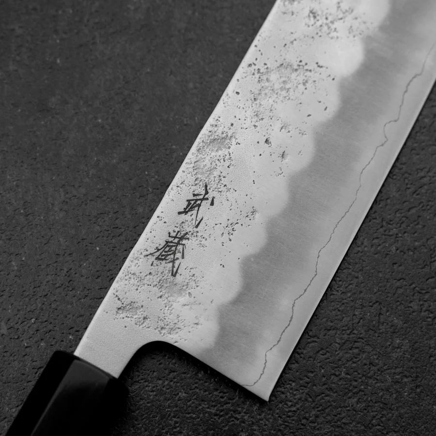 Nakiri Silver Steel #3 Nashiji Washi Büffelhorn und Bubinga Griff 165mm - Image 3