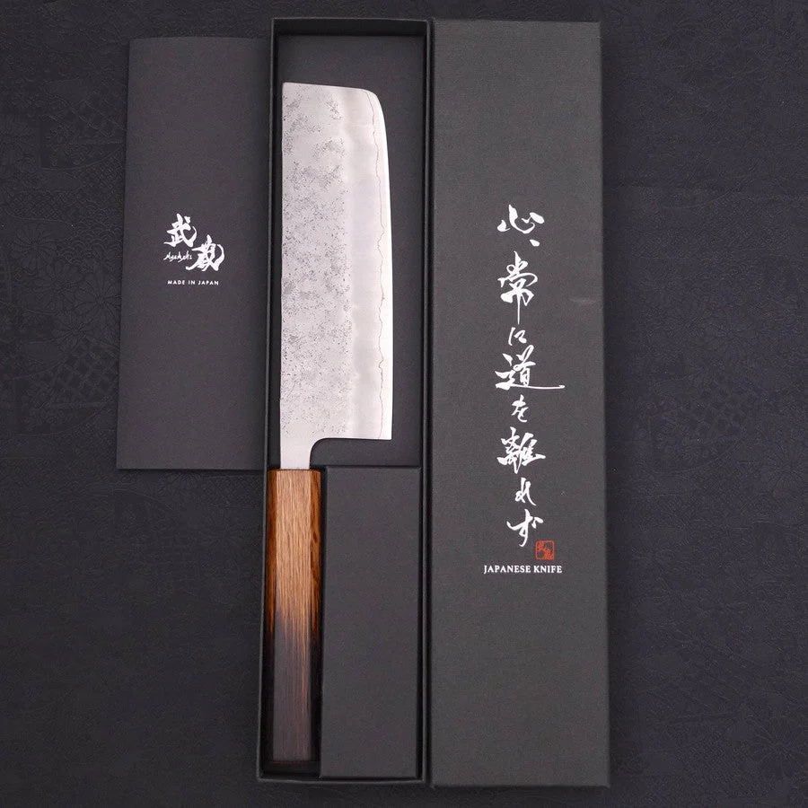 Nakiri Silver Steel #3 Nashiji Yaki Urushi Griff 165mm - Image 8