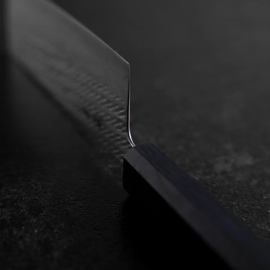 Nakiri Silver Steel #3 Nawame Damast Blauer Urushi Griff 165mm - Image 4