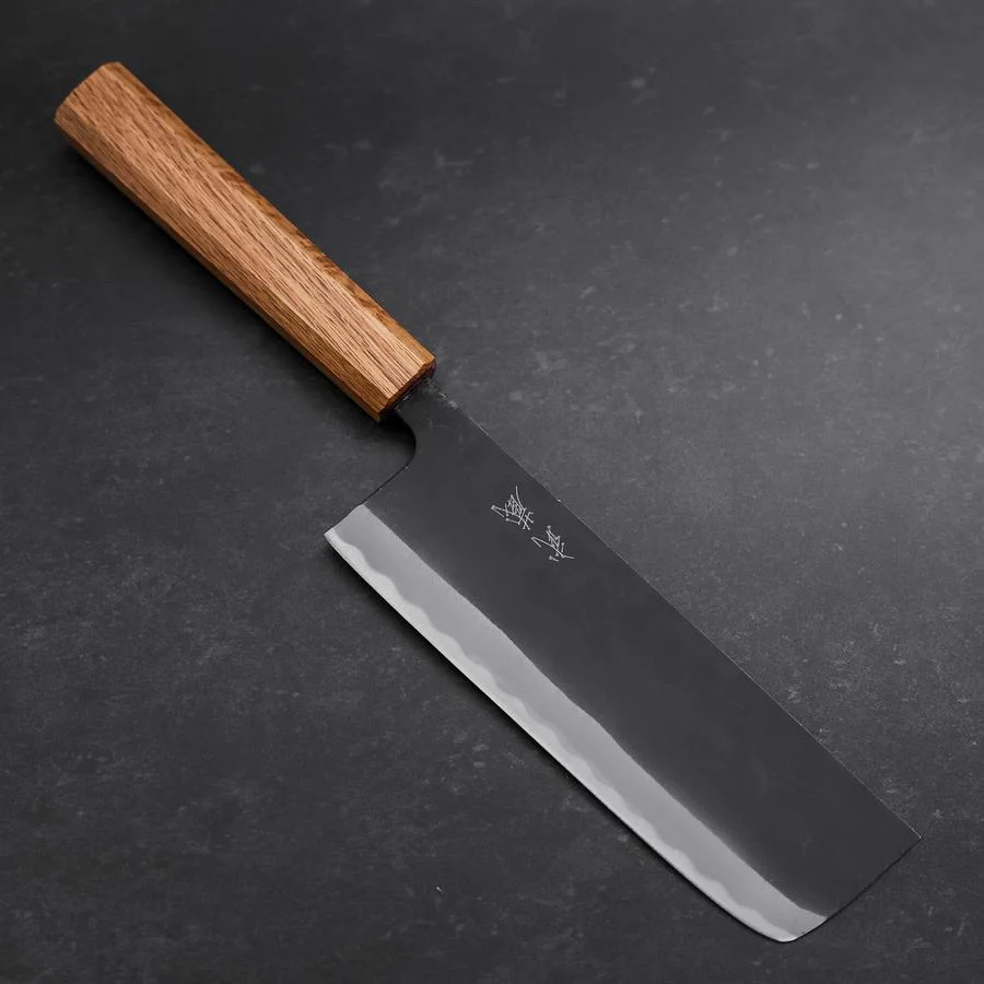 Nakiri SK-Stahl Kurouchi Eichenholz Griff 170mm
