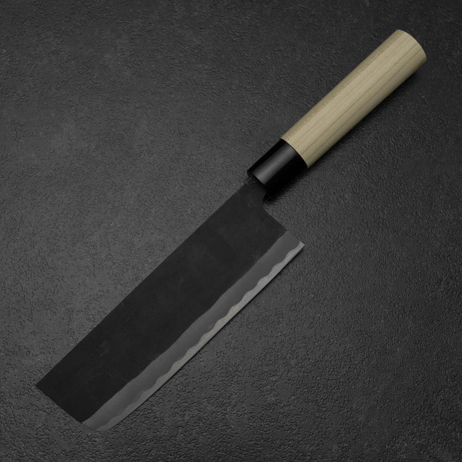 Nakiri SK-Stahl Kurouchi Kurigata Magnolienholz Griff 170mm - Image 2