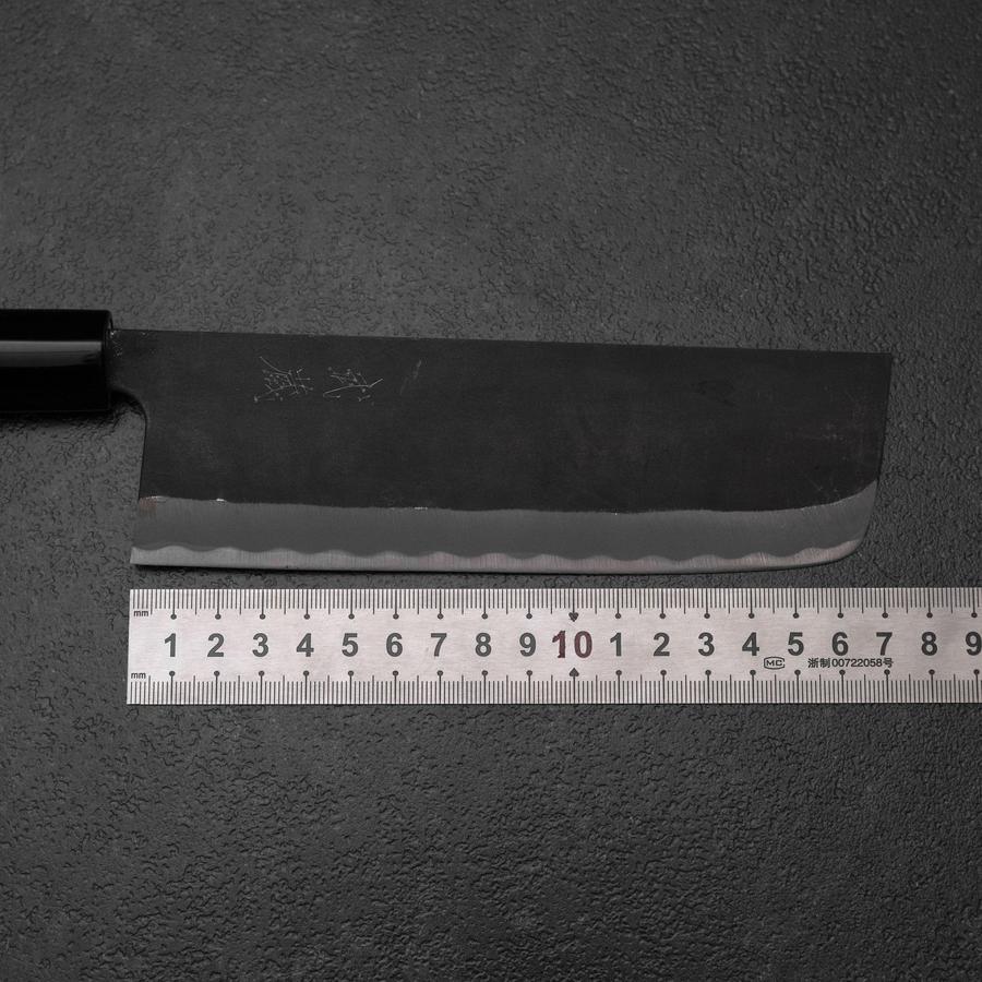 Nakiri SK-Stahl Kurouchi Kurigata Magnolienholz Griff 170mm - Image 7