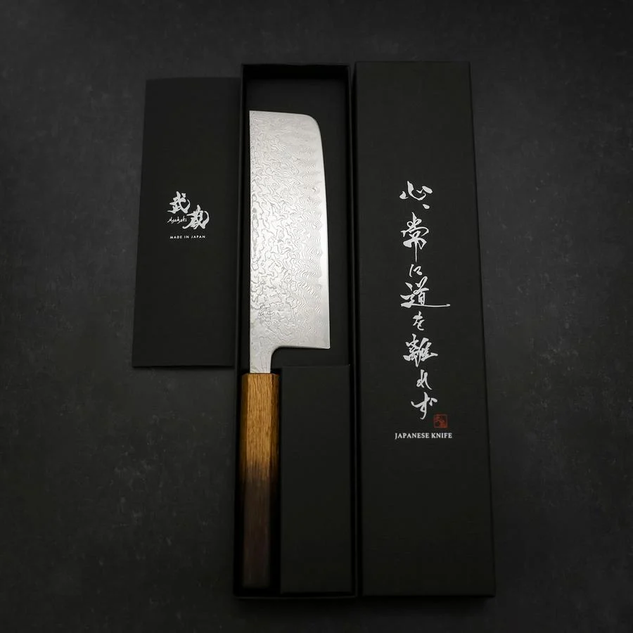 Nakiri SLD Wellen-Nickel Damast Yaki Urushi Griff 165mm - Image 8