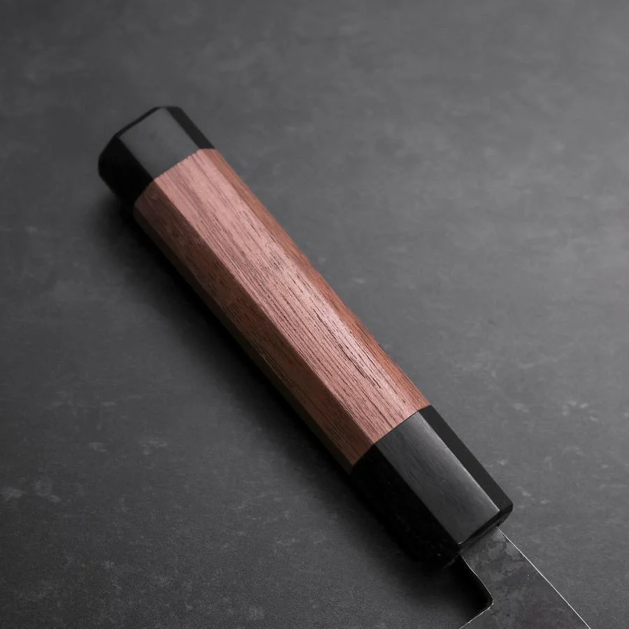 Nakiri Blue Steel #2 Edelstahlummantelung Kurouchi Walnussholz Griff 165mm - Image 6