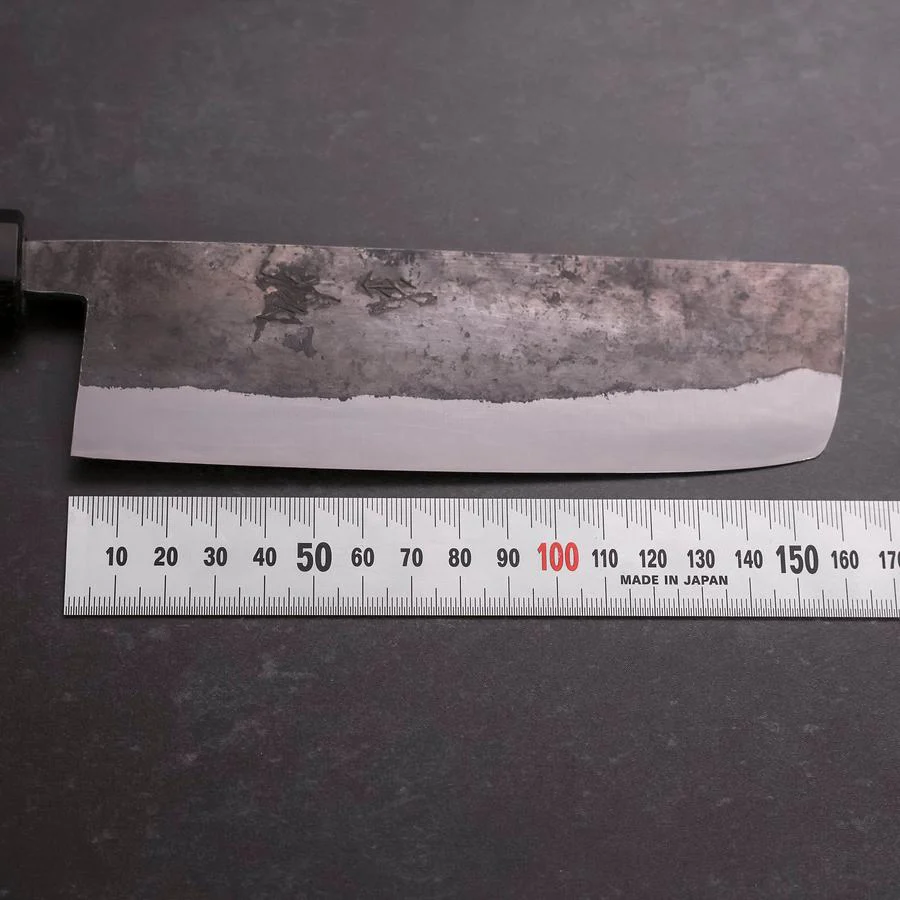 Nakiri Blue Steel #2 Edelstahlummantelung Kurouchi Walnussholz Griff 165mm - Image 7