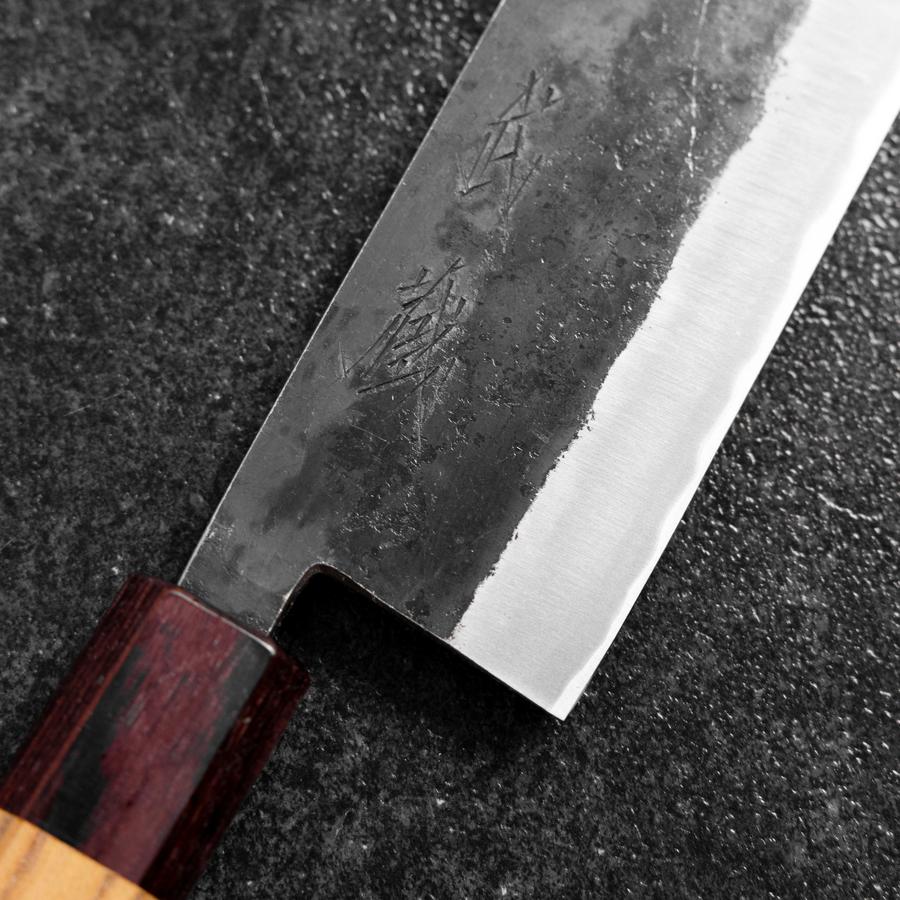 Nakiri Edelstahlummantelung Blue Steel #2 Kurouchi Zelkove Griff 165mm - Image 3