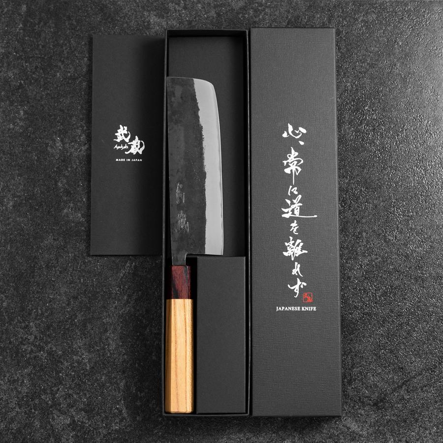 Nakiri Edelstahlummantelung Blue Steel #2 Kurouchi Zelkove Griff 165mm - Image 8