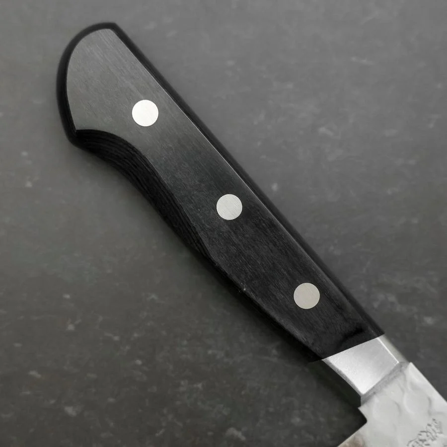 Nakiri Blue Steel #2 Edelstahlummantelung Tsuchime Schwarzer Westlicher Griff 170mm - Image 6