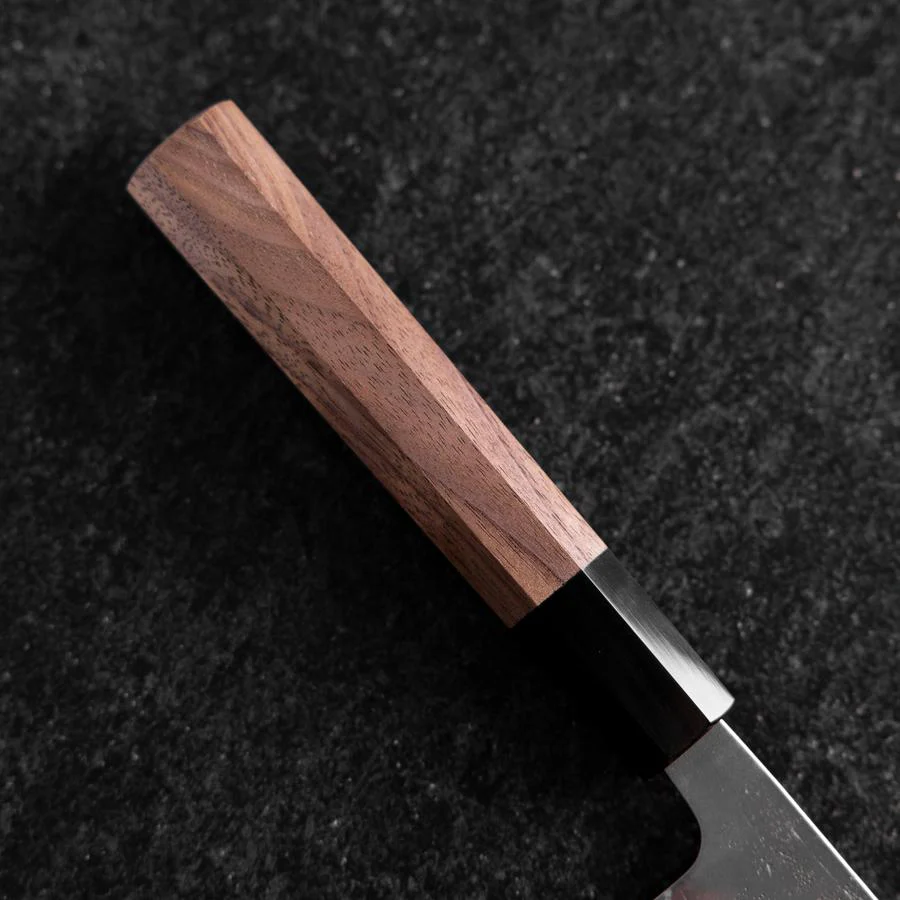 Nakiri Schwedenstahl Nashiji Washi Damast Büffelhorn und Walnussholz Griff 165mm - Image 6