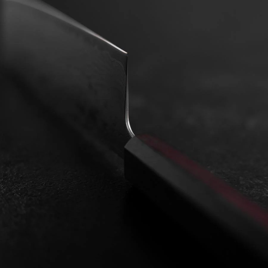 Nakiri Schwedenstahl Nashiji Washi Damast Lila Urushi Griff 165mm - Image 4