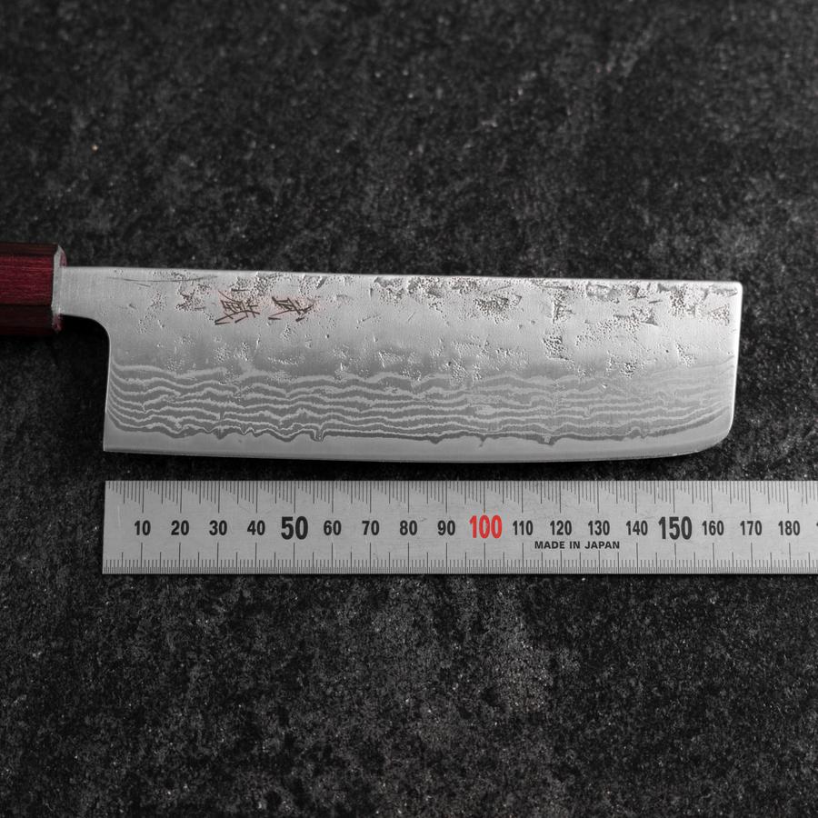 Nakiri Schwedenstahl Nashiji Washi Damast Lila Urushi Griff 165mm - Image 7