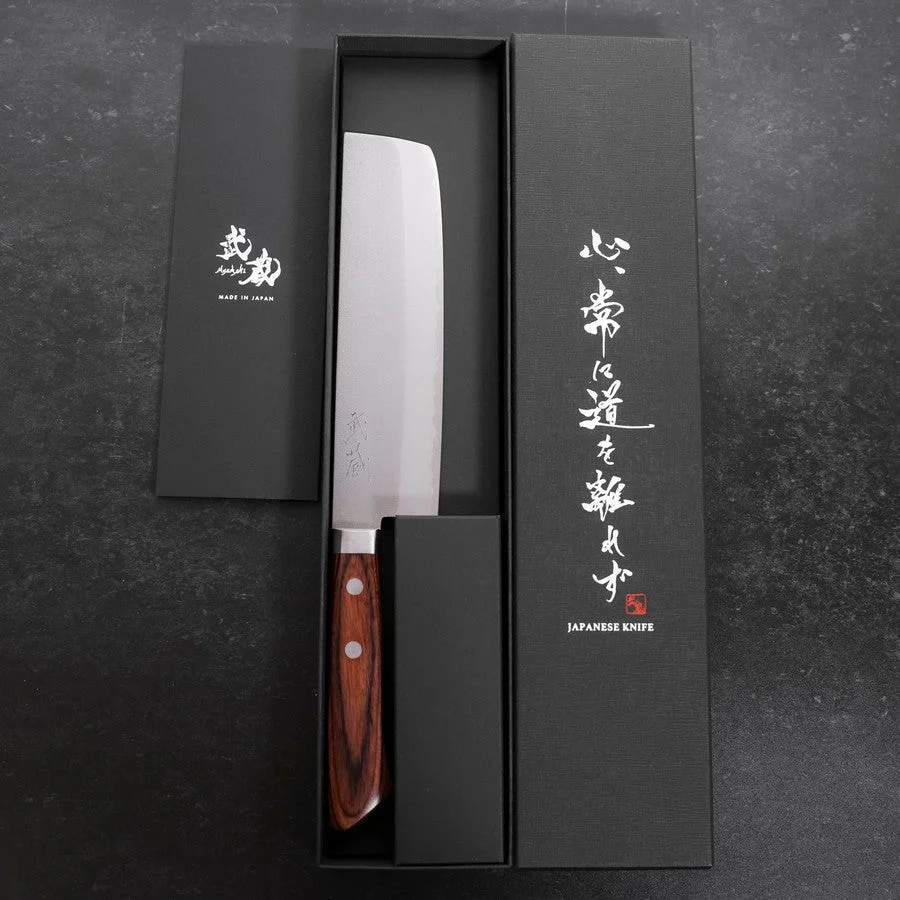 Nakiri VG-1 Nashiji Westlicher Mahagoni Griff 165mm - Image 8