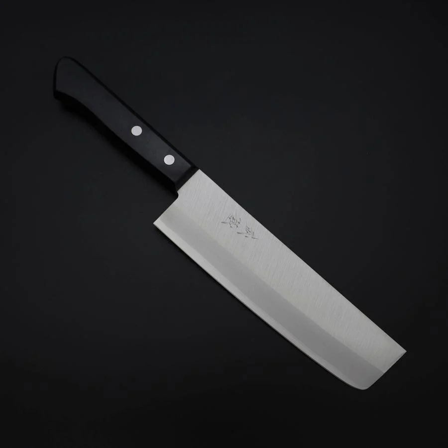 Nakiri VG-1 Poliert Schwarzer Westlicher Griff 165mm (Tsuba-nashi)