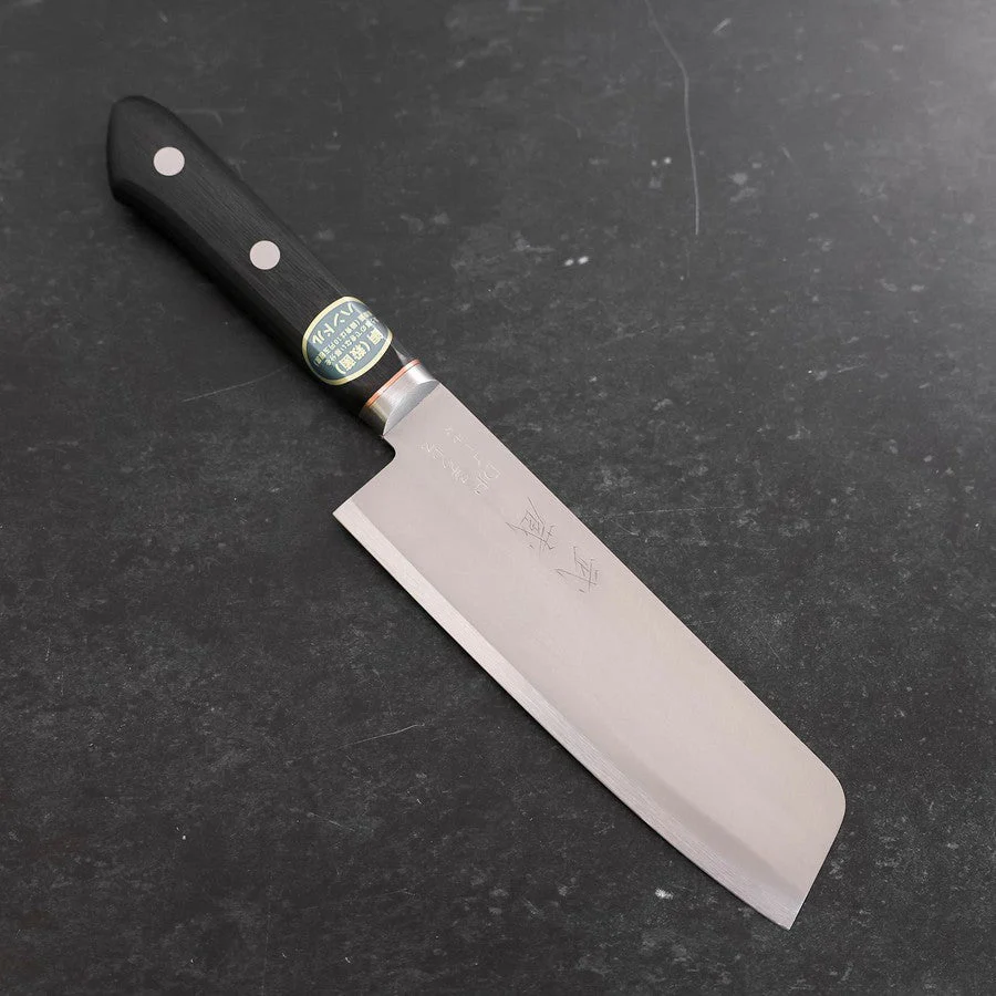 Nakiri VG-1 Poliert Westlicher Griff mit Kupfer-Inlay 160mm