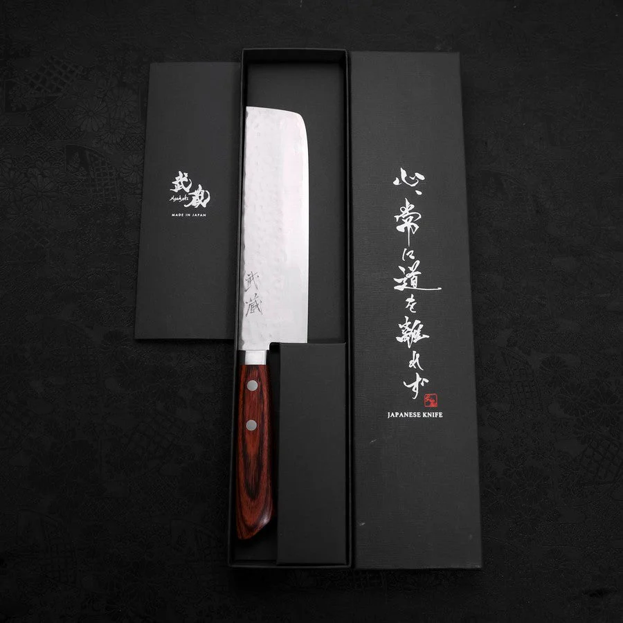 Nakiri VG-1 Tsuchime Westlicher Mahagoni Griff 165mm - Image 8