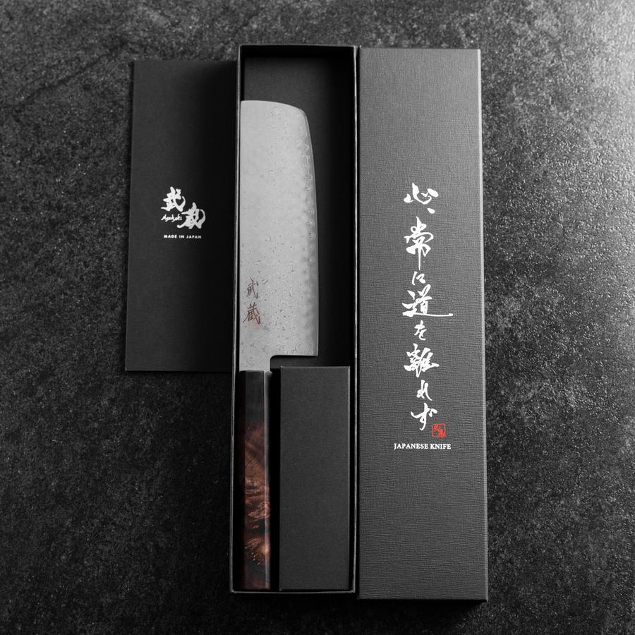 Nakiri VG-10 Damast Brauner Birkenholz Griff 165mm - Image 8