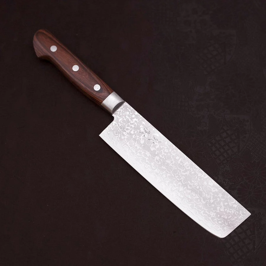 Nakiri VG-10 Damast Mahagoni Griff 165mm