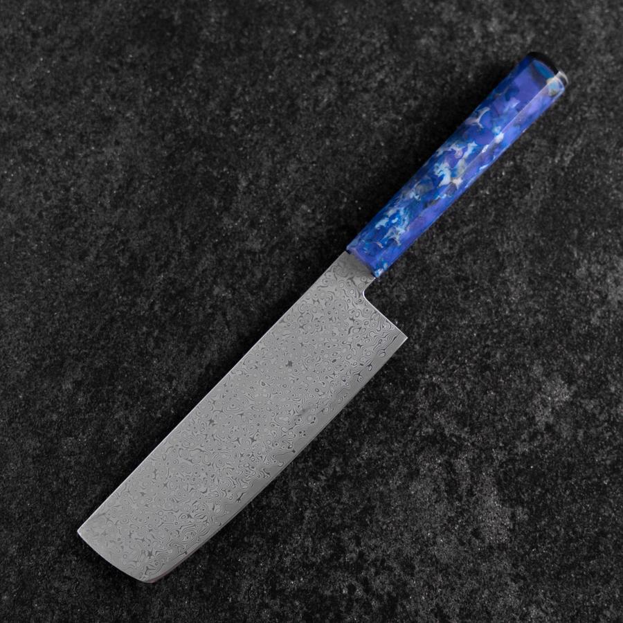 Nakiri VG-10 Damast Blauer Ozeanplastik Griff 165mm - Image 2