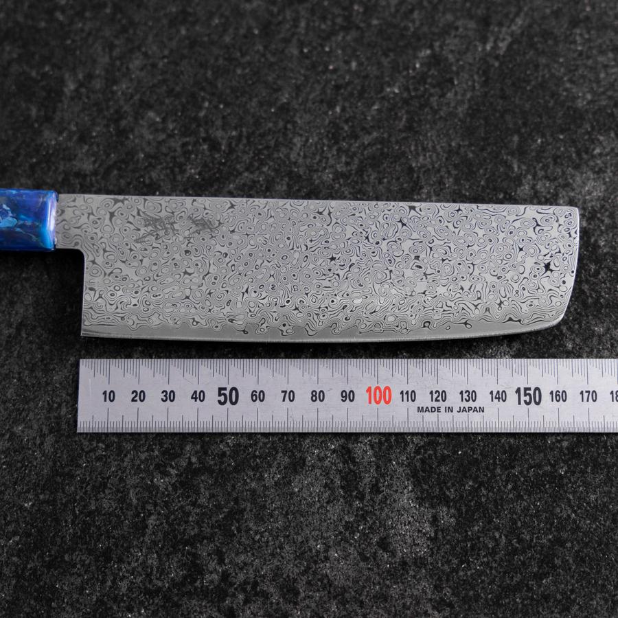 Nakiri VG-10 Damast Blauer Ozeanplastik Griff 165mm - Image 7