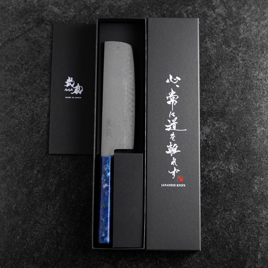 Nakiri VG-10 Damast Blauer Ozeanplastik Griff 165mm - Image 8