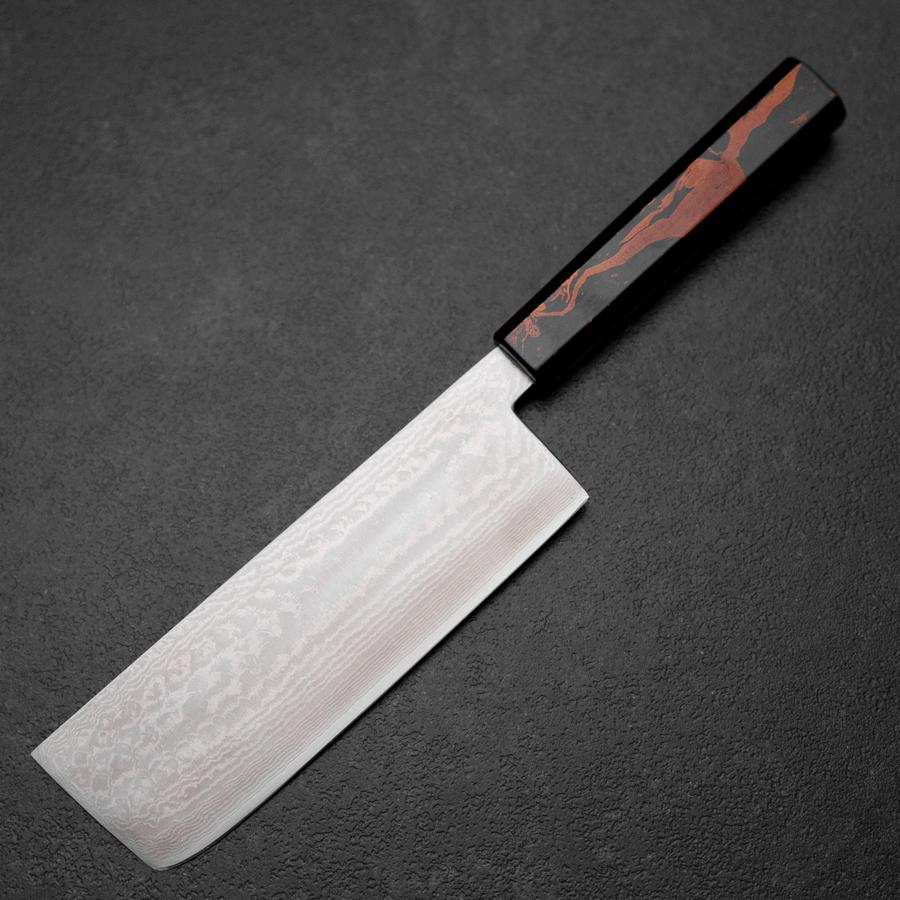 Nakiri VG-10 Damast Roter Urushi Griff 170mm - Image 2
