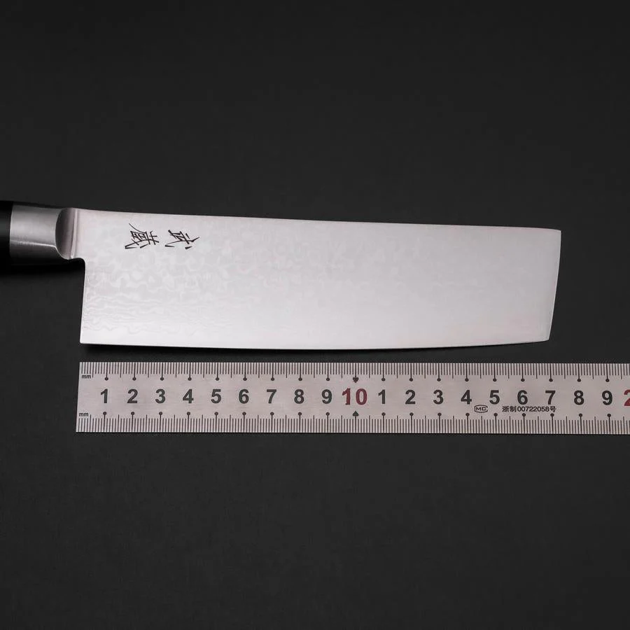 Nakiri VG-10 Damast Runder Westlicher Schwarzer Griff 170mm - Image 7